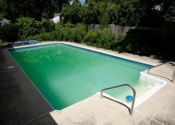 Poolwasser grün, trotzdem baden