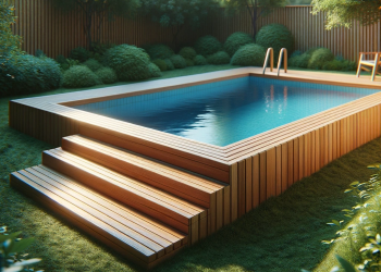 Pool Podest aus Holz
