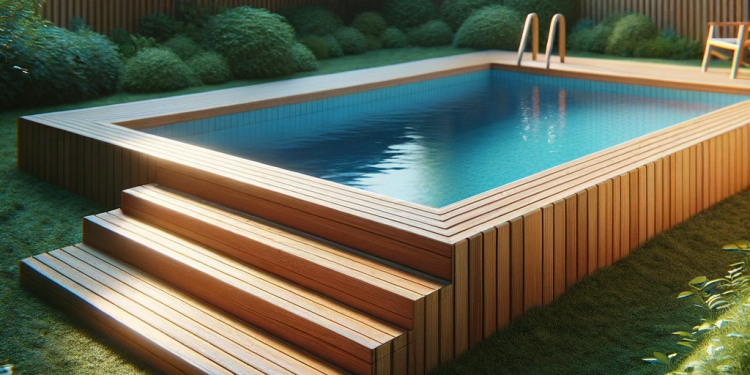 Pool Podest aus Holz