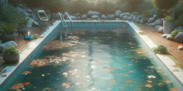 Pool nach dem Winter