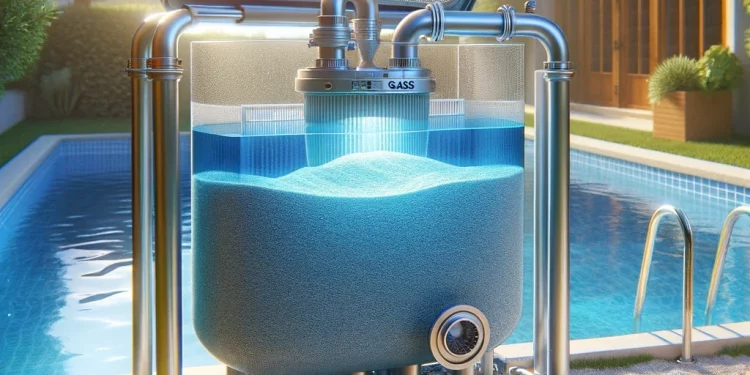 Filterglas in Sandfilteranlage