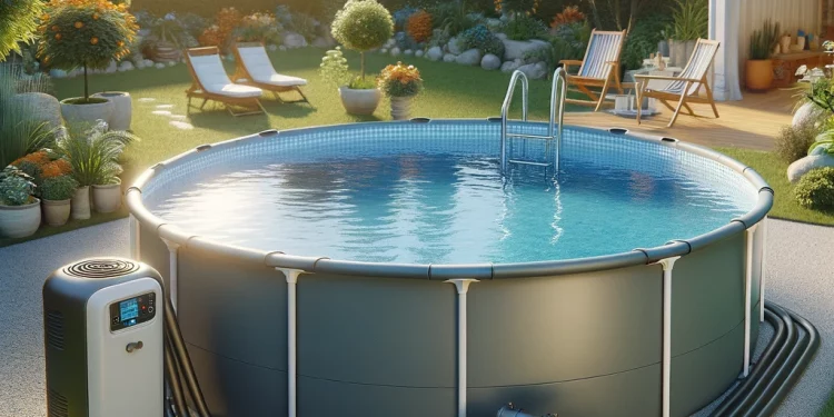 Poolheizung für einen Aufstellpool